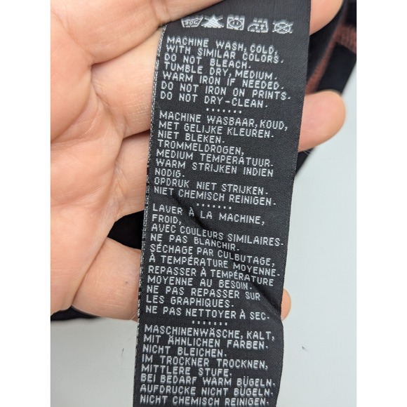 Harley Davidson Black & Orange Women's Short Sleeve Shirt Size Med Classic Biker - Picture 5 of 5